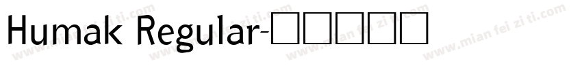 Humak Regular字体转换